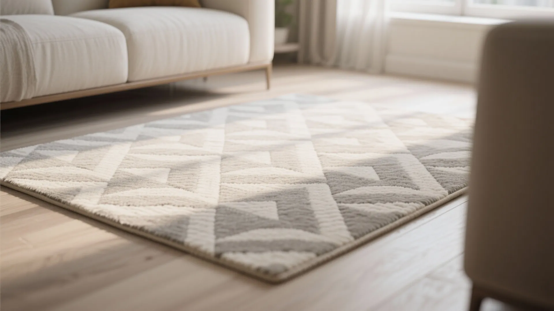 3. Try geometric or light patterns to enlarge perception