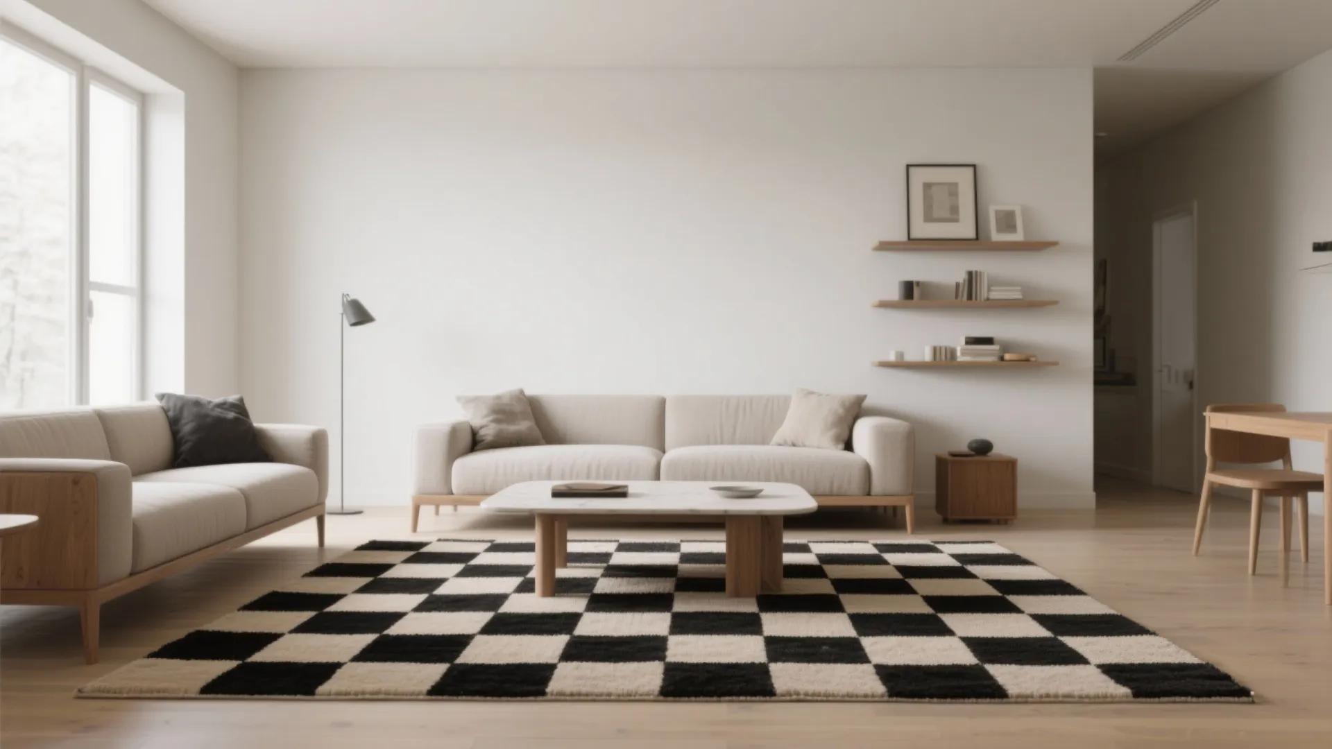 Bold Geometric Pattern to Anchor the Seating