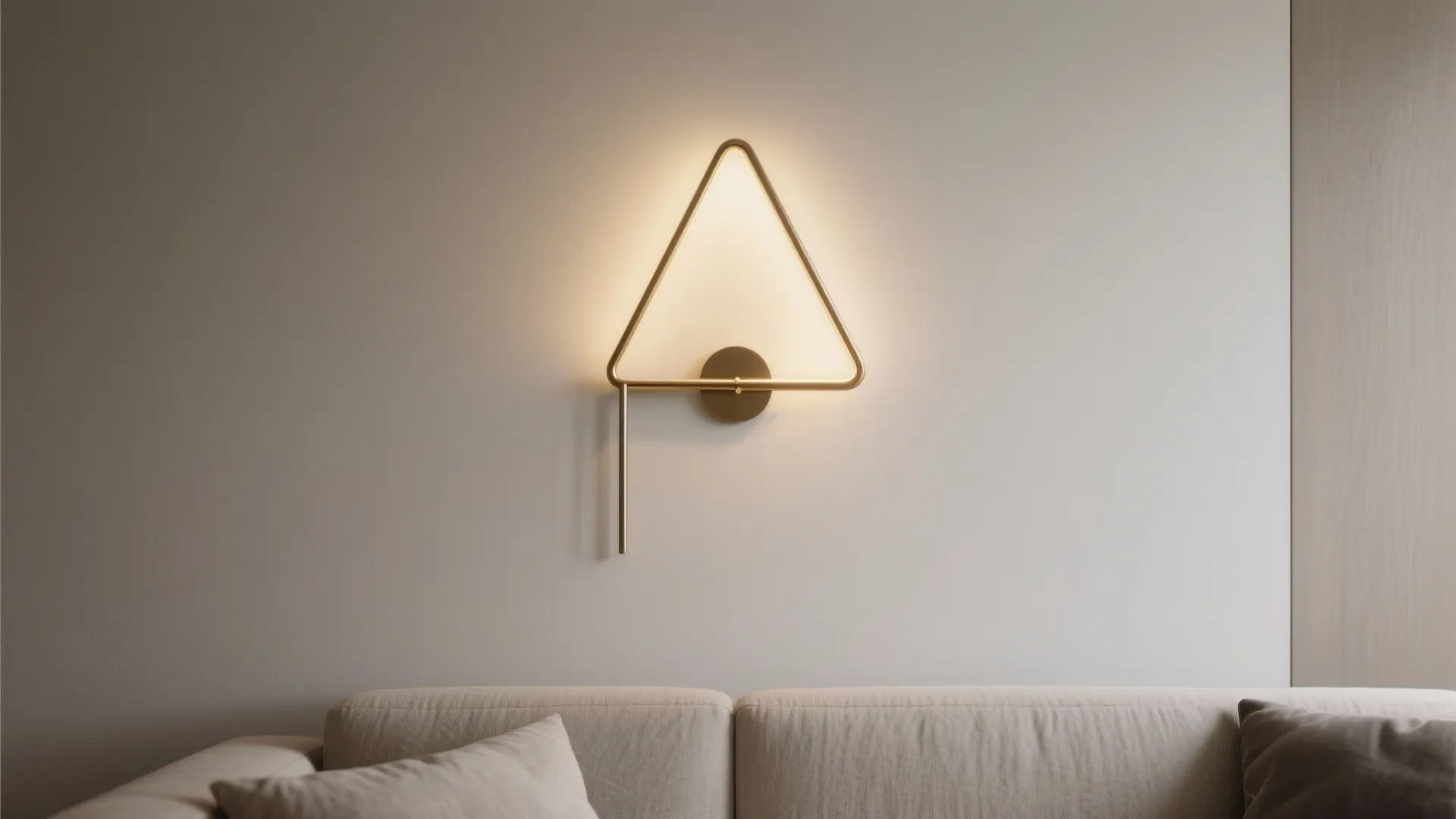 Geometric sconces as sculptural accents