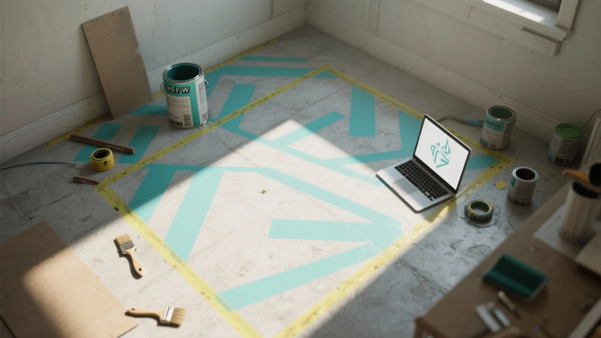 3. Geometric Stencils to Add Personality