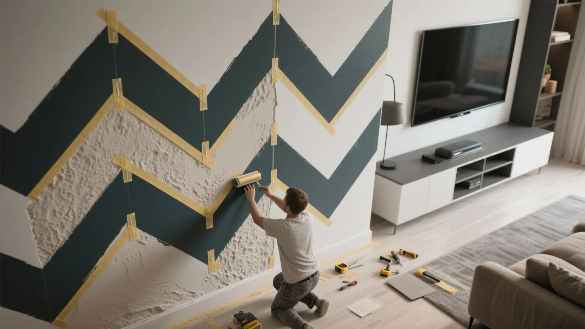 4. Geometric Tape-and-Texture for Modern Statements