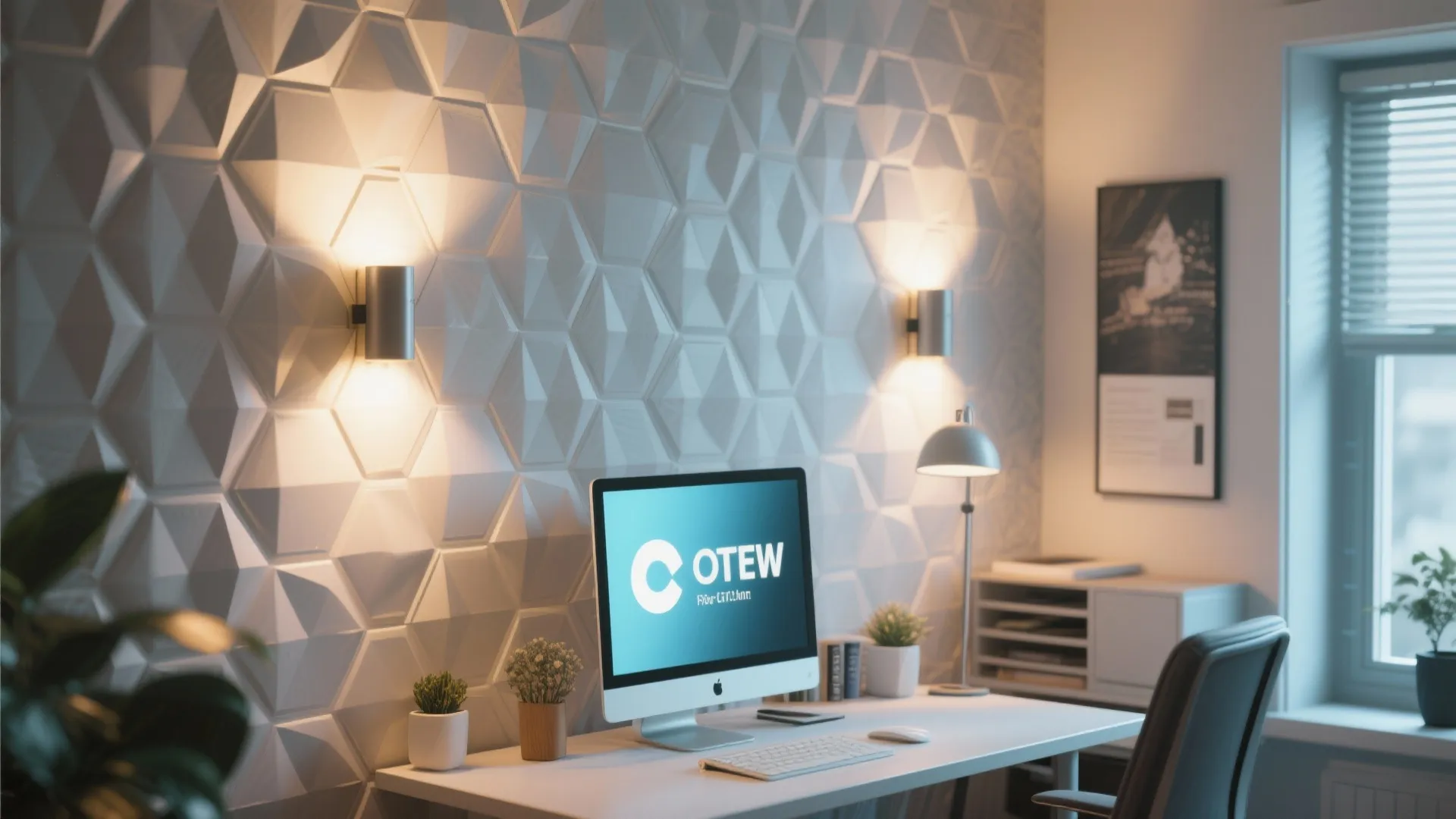 Textured Wallpaper with Geometric Patterns