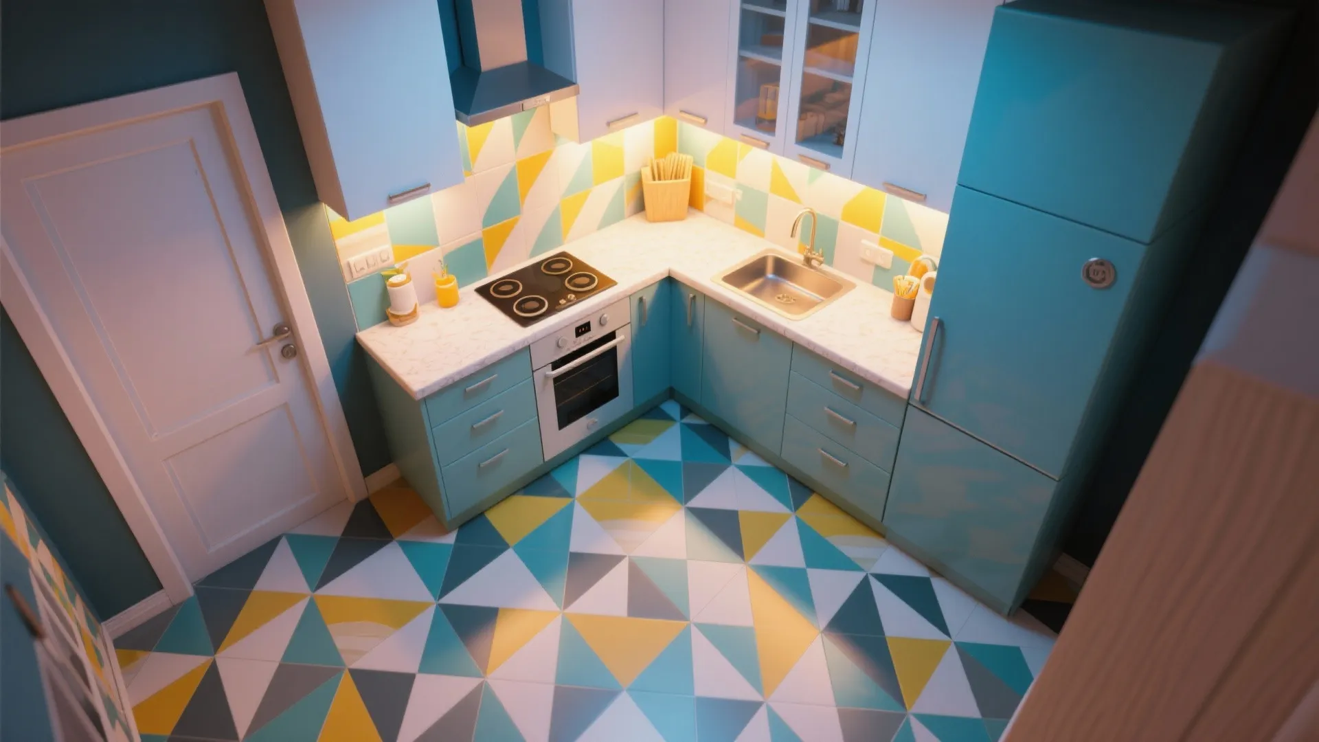 4. Geometric Patterned Tiles