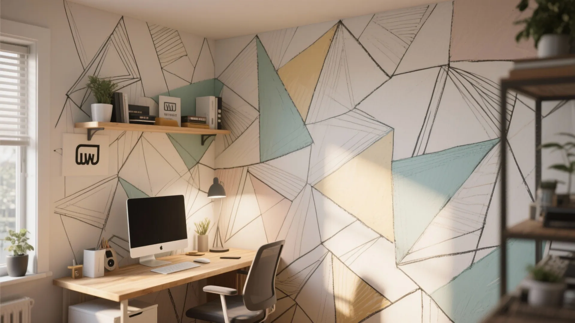 Geometric Pattern Wall Drawings