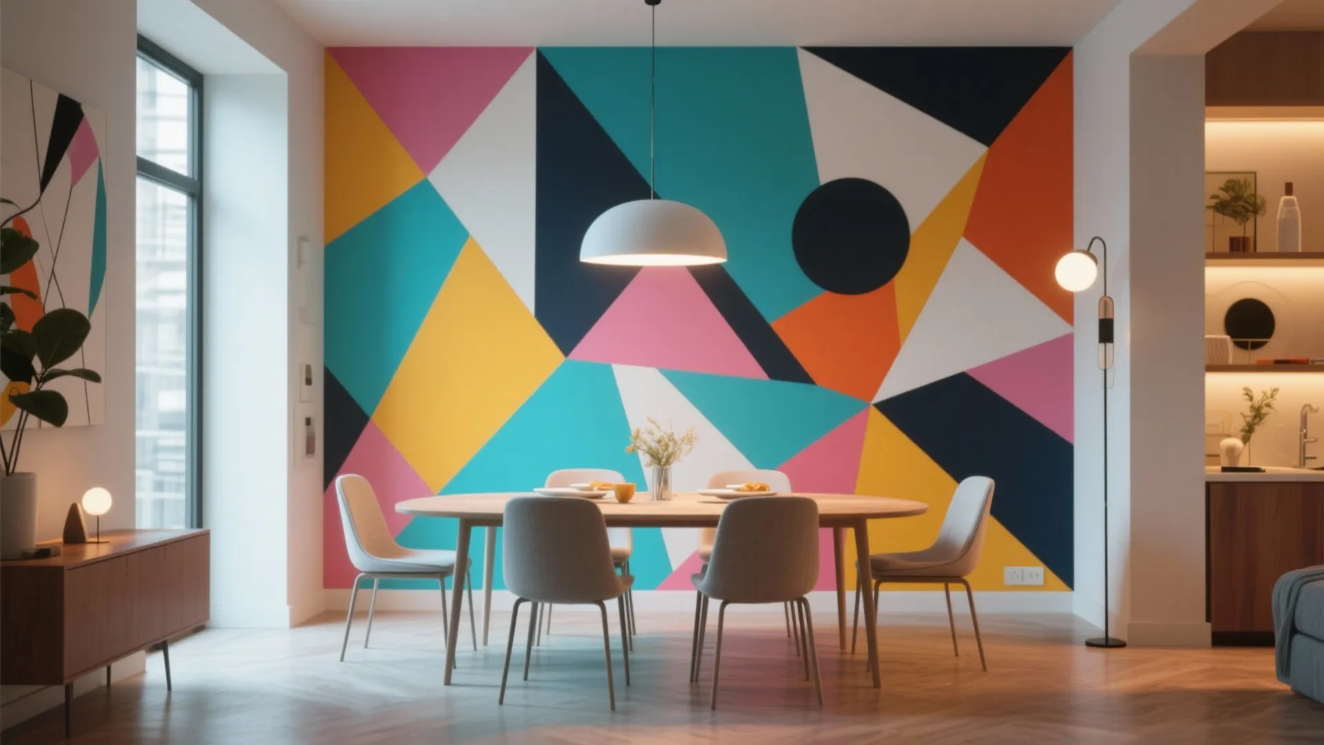 9. Painted Geometric Shapes