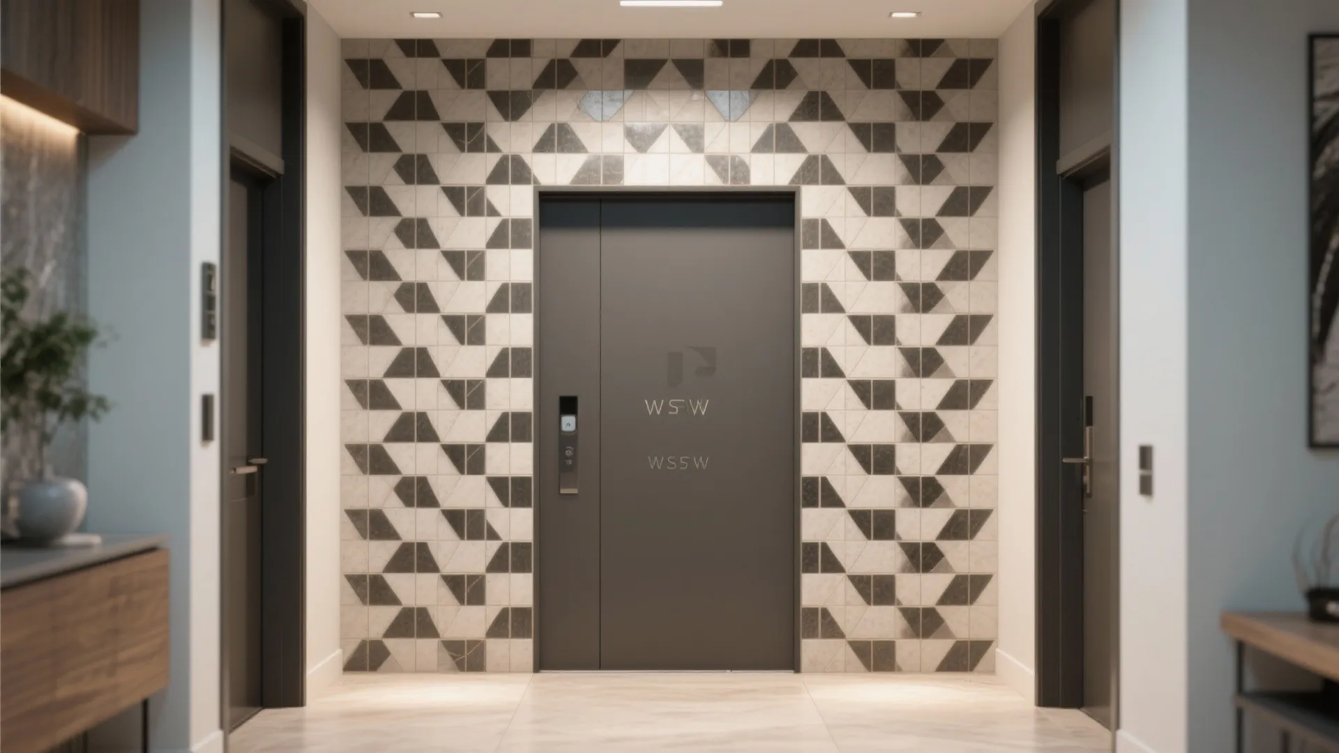 1. Geometric Patterned Tiles