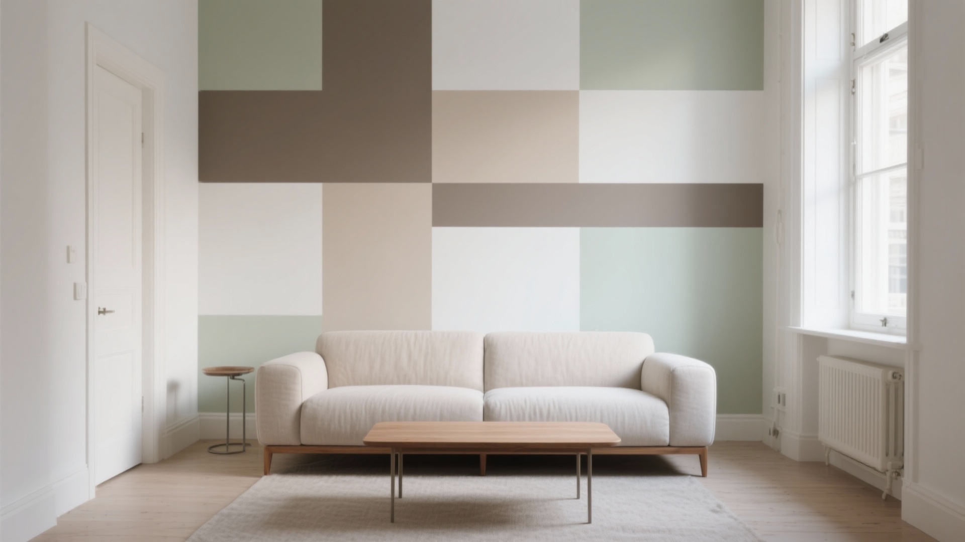 Photo inspiration: Geometric Accent Wall For Apartment Kitchens Inspiration Reference: 5 Wall Painting Geometric Designs That Expand Small Rooms