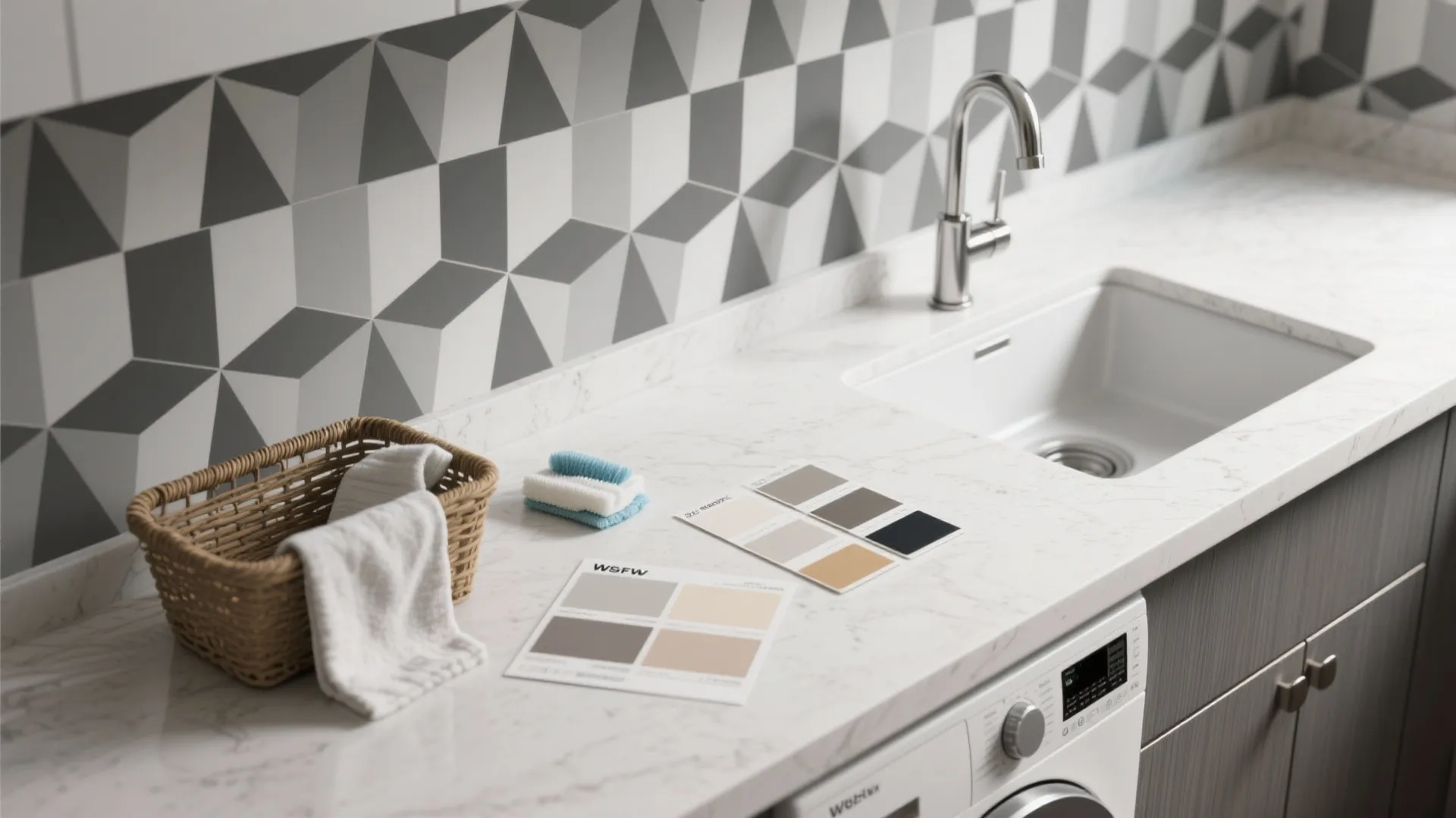 3. Washable Geometric Prints for High-Traffic Areas