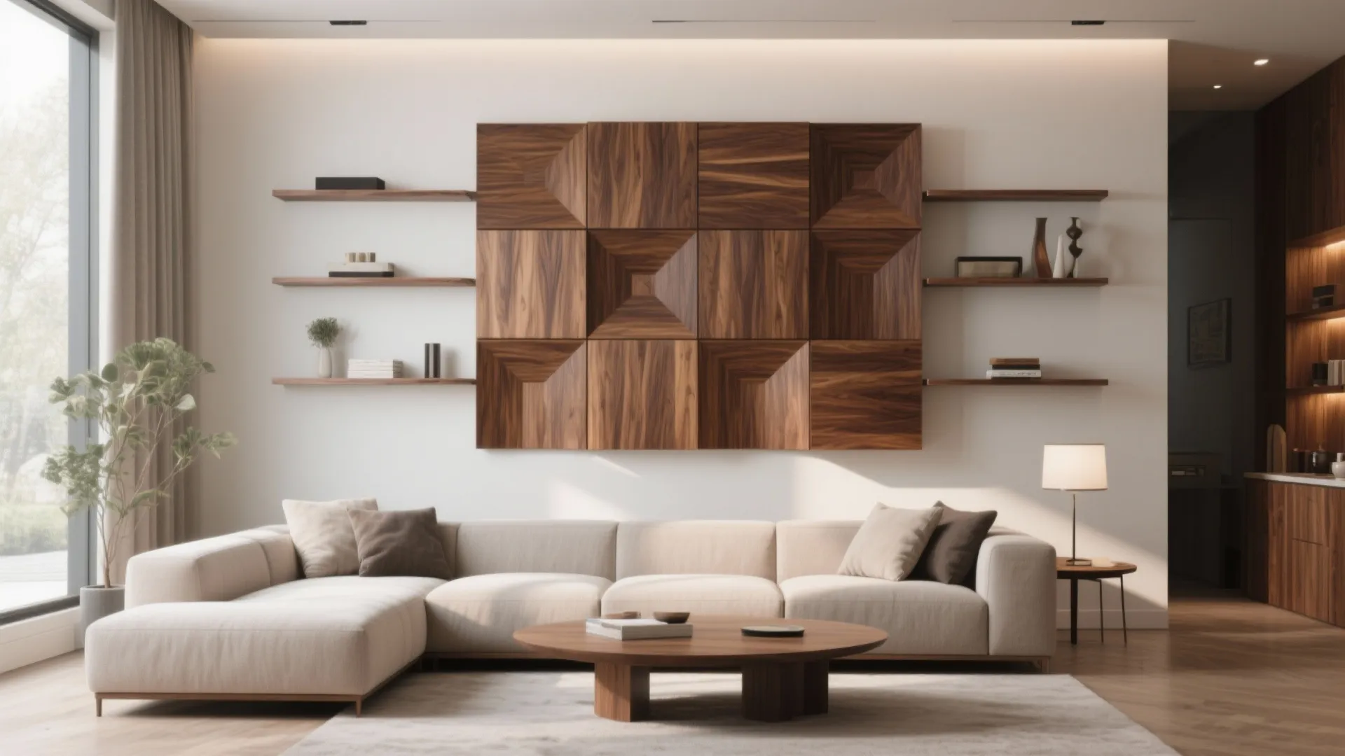 Geometric Wood Panel Inserts