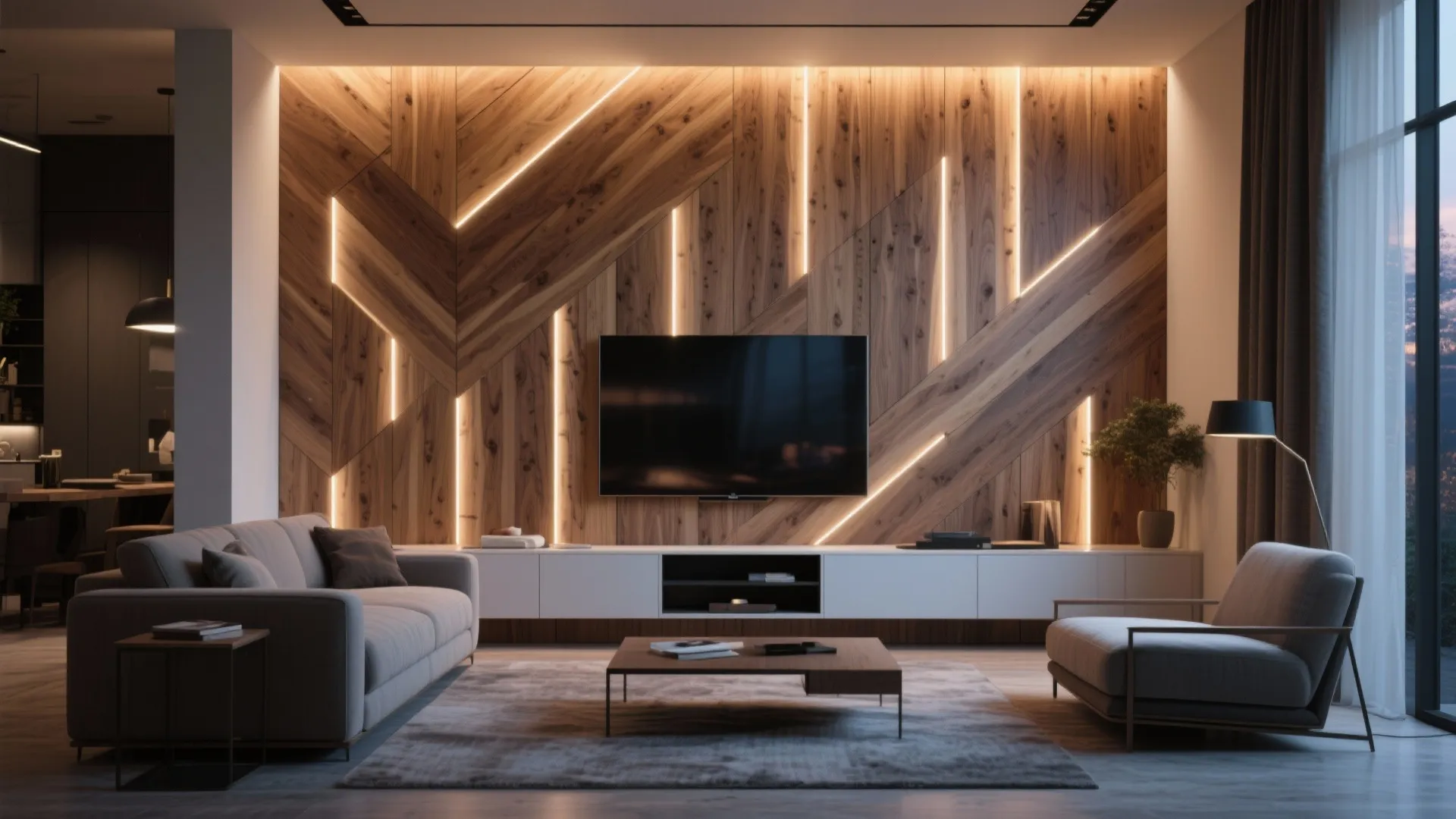 Geometric Wood Paneling