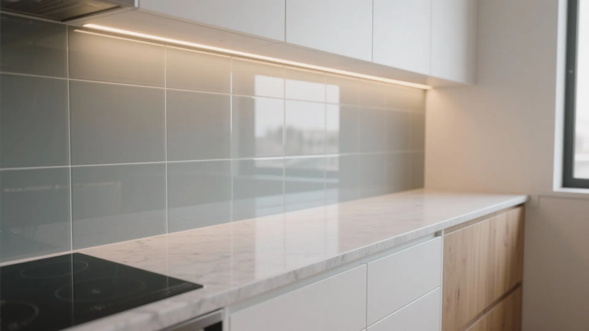 Glass Backsplash and Light-Bounce Surfaces