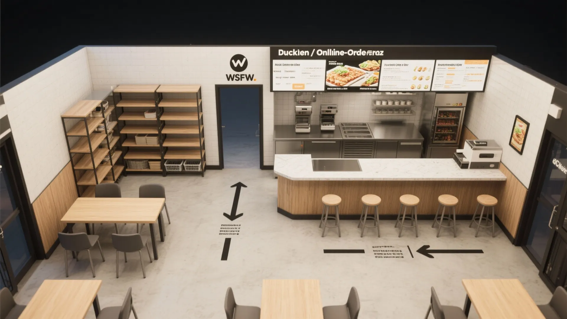 3. Ghost-kitchen hybrid: split the footprint smartly