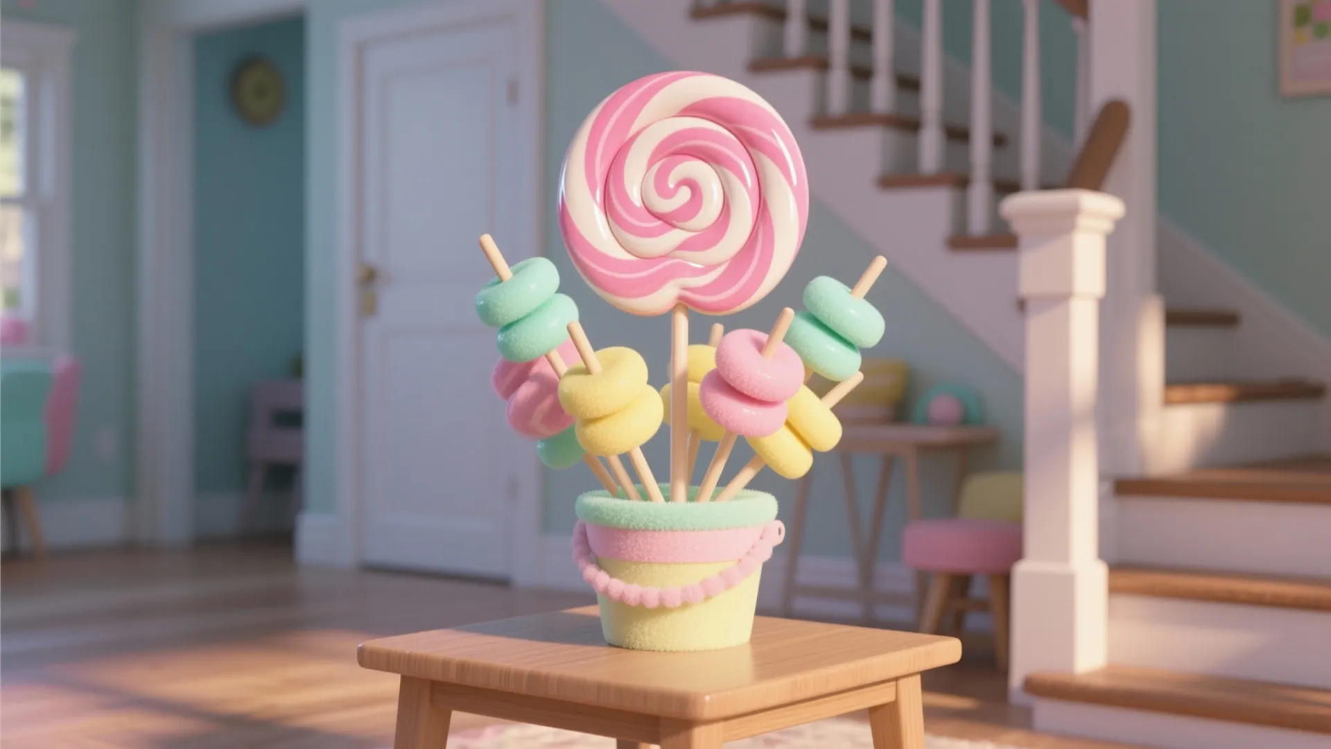 1. Giant Lollipop Centerpiece