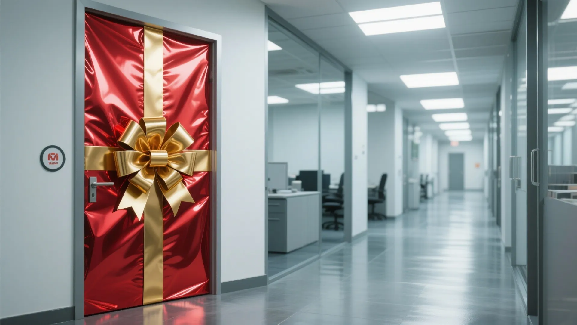 2. Giant Gift Wrap Door
