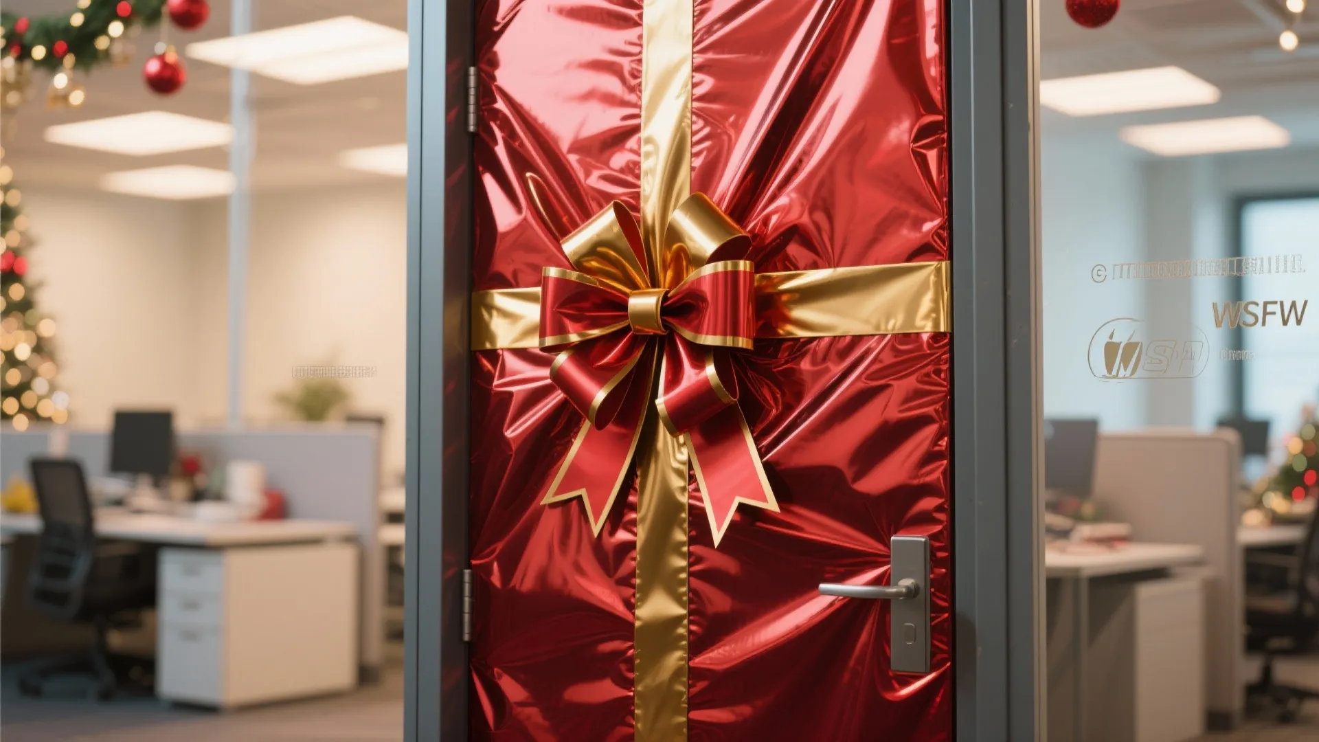 2. Gift-Wrapped Door