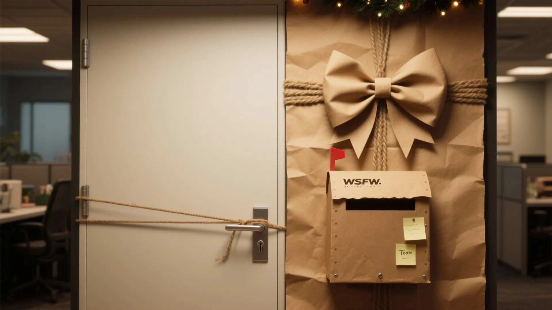 3. Gift-Wrap the Door (With a Twist)