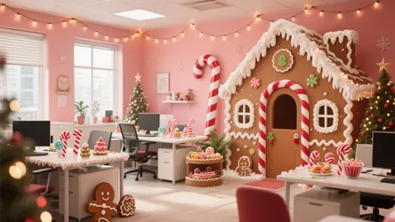 10 Gingerbread House Office Decorating Ideas