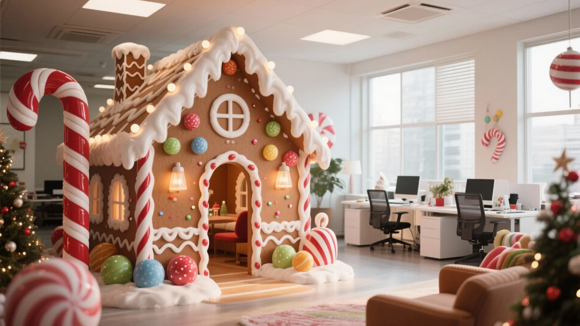 5 Gingerbread House Office Decorating Ideas: Bring festive cheer to your workplace with these creative gingerbread-inspired designs