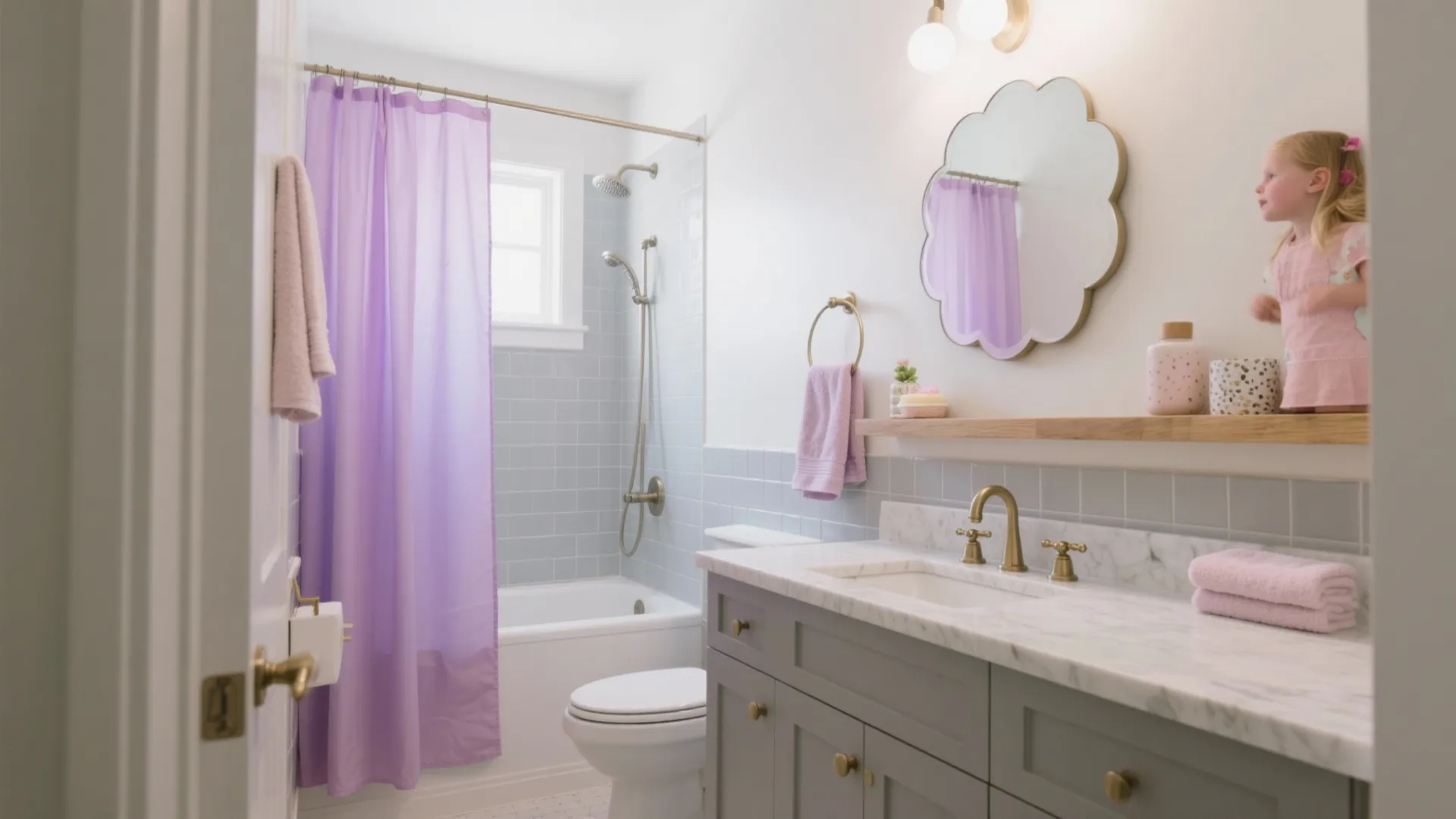 Girl Bathroom Design: 5 Smart Ideas: Small-space ideas for a girl’s bathroom that feel playful now and timeless later