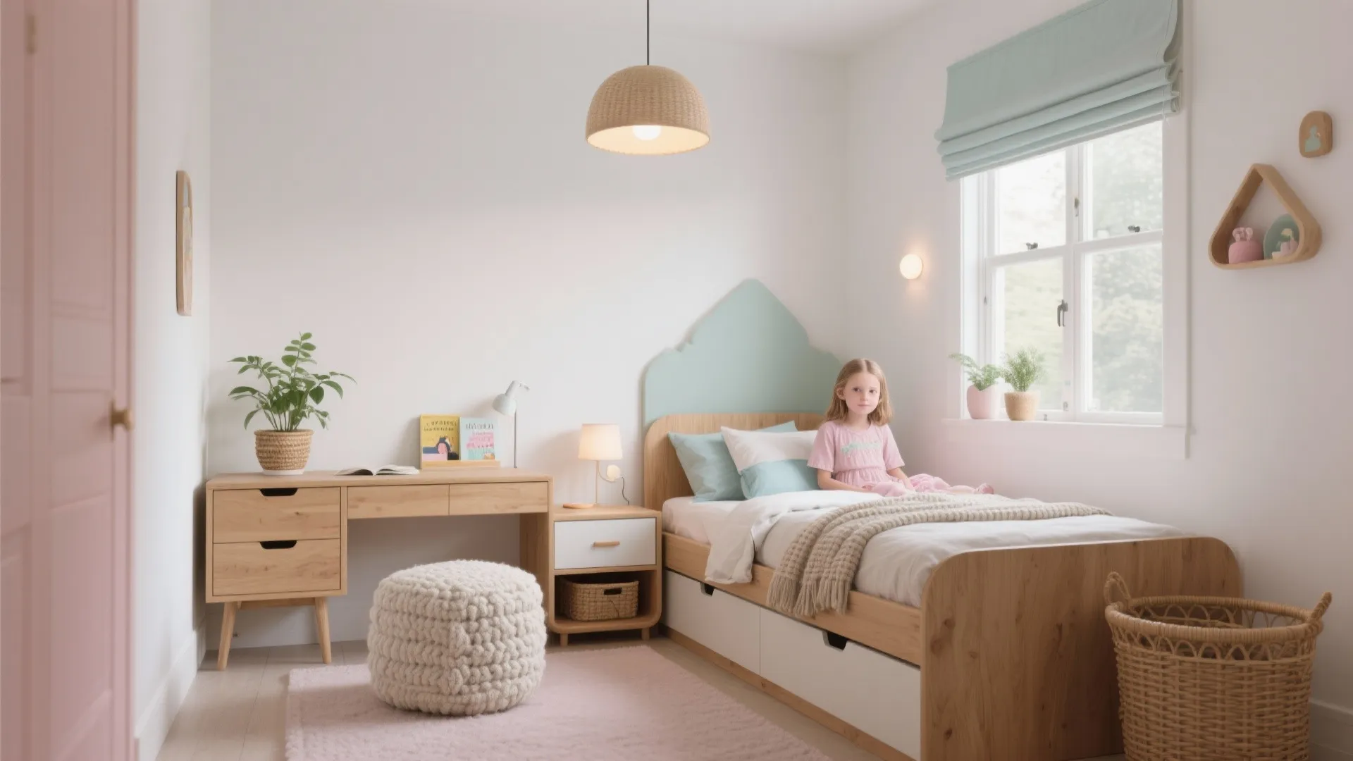 5 Girl Kids Bedroom Ideas to Grow With Her: Practical, pretty, and adaptable girls’ room design from a senior interior designer who has remodeled dozens of small-space bedrooms