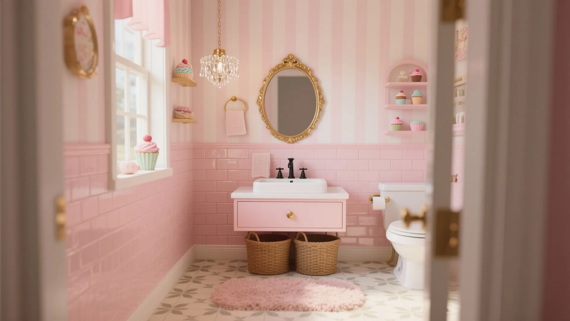 Girly Bathroom Decor: 5 Cute Ideas: Charming, small-scale girly bathroom decor ideas I actually used on real projects