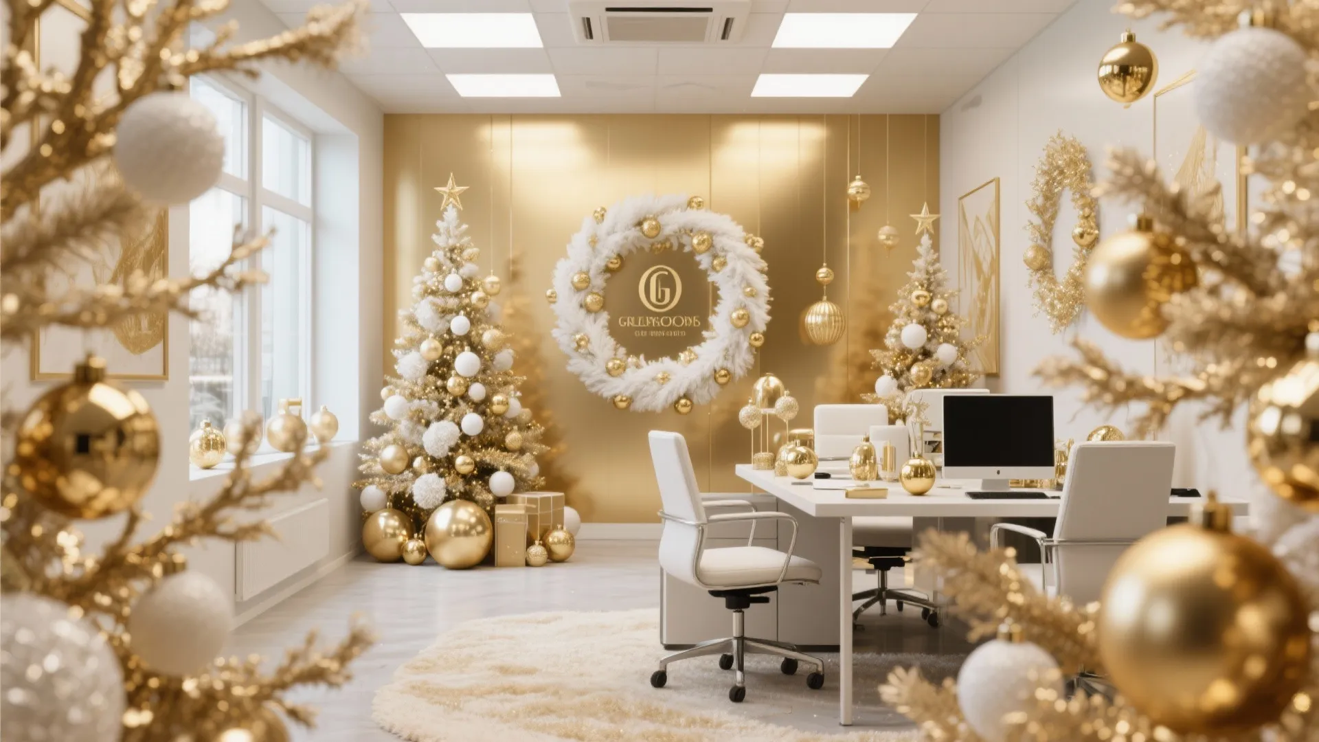 6. Glam Gold & White