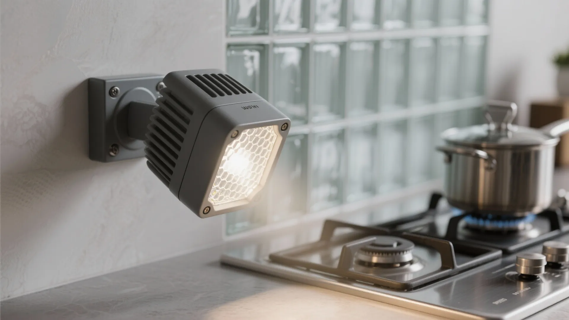 Idea 2: Glare-controlled beam shaping for compact cooktops