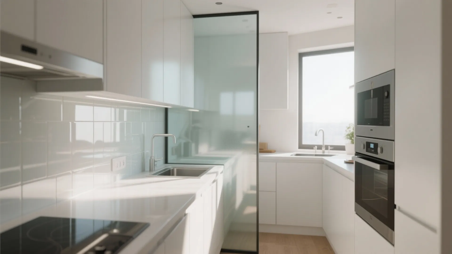 5. Glass Wall Accents