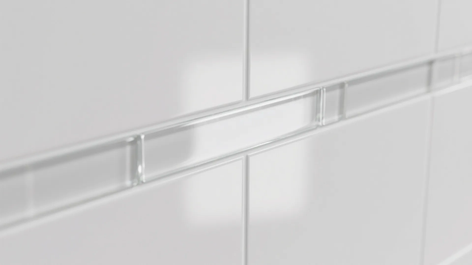 5. White Glass Tile Accent Strip