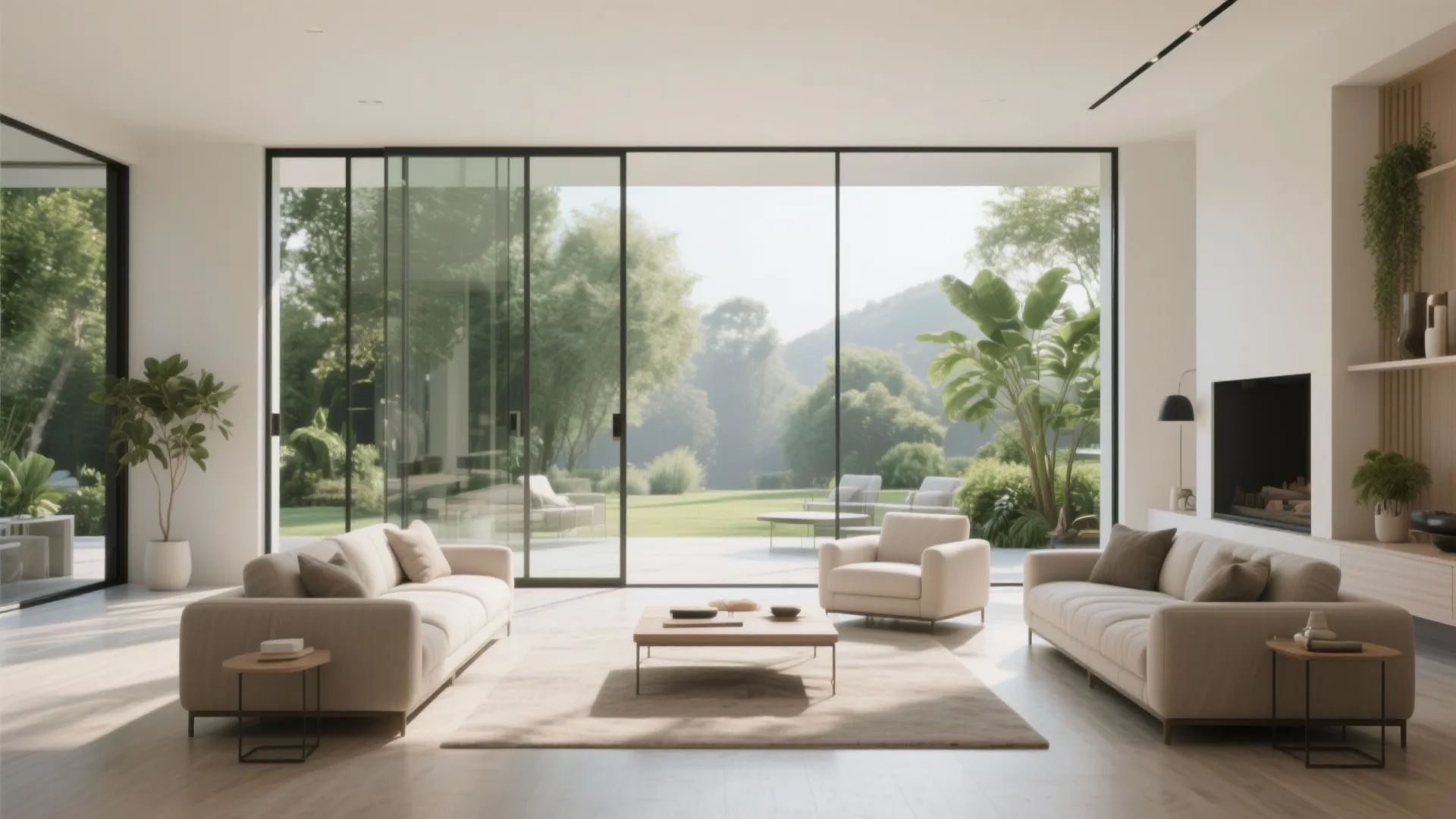 3. Glass Accent Wall