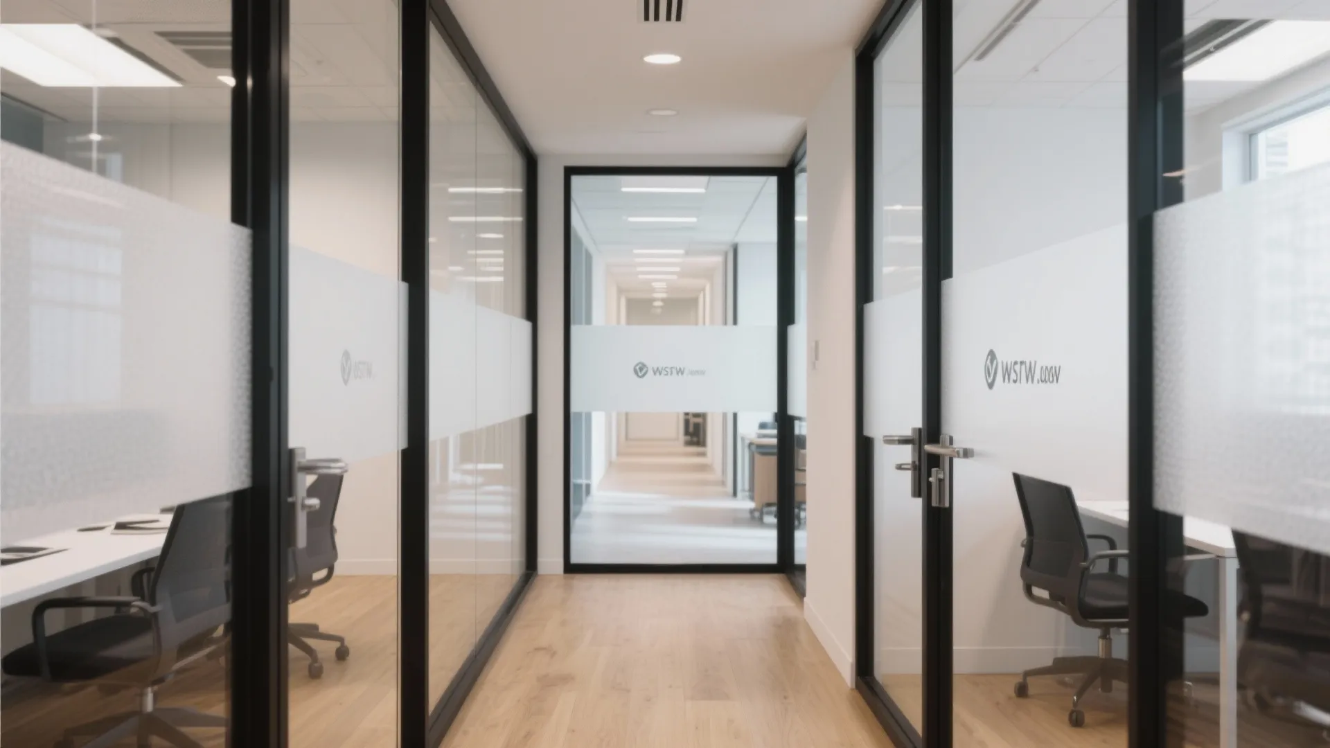 Glass partitions with acoustic laminate