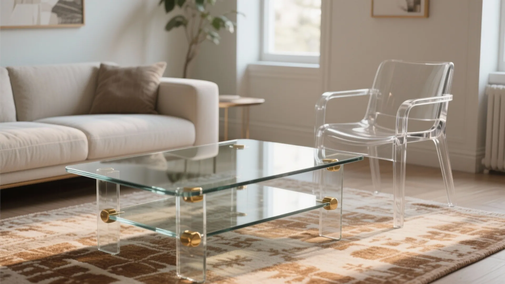 4. Glass or Acrylic Accent Pieces