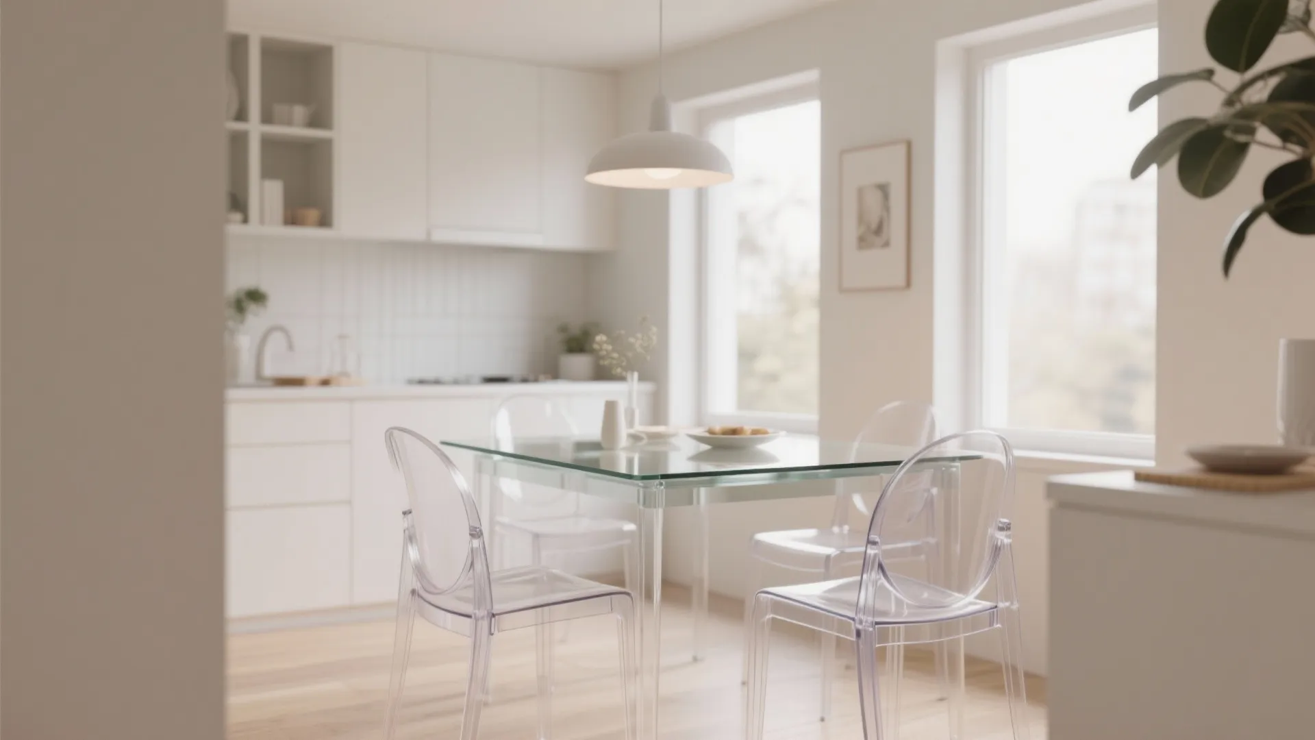 5. Glass or Acrylic Furniture