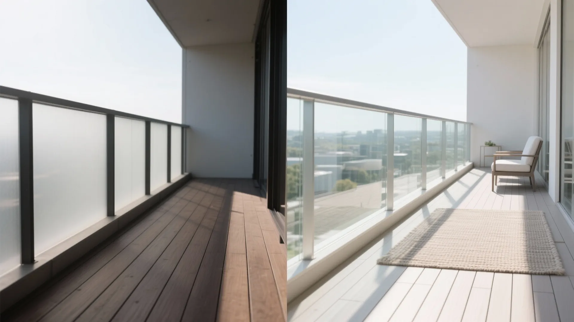 Glass Balustrade and Light Materials for Airiness