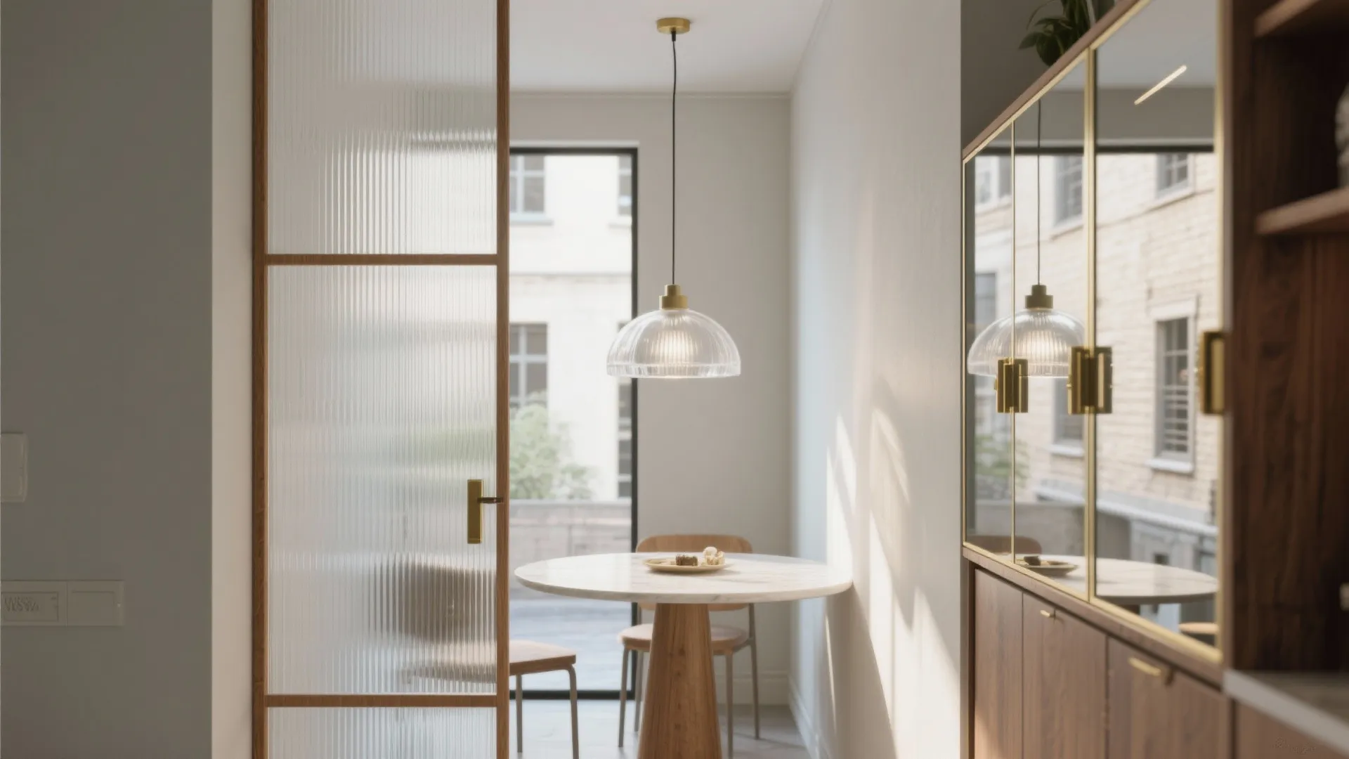 Glass elements for an airy feel