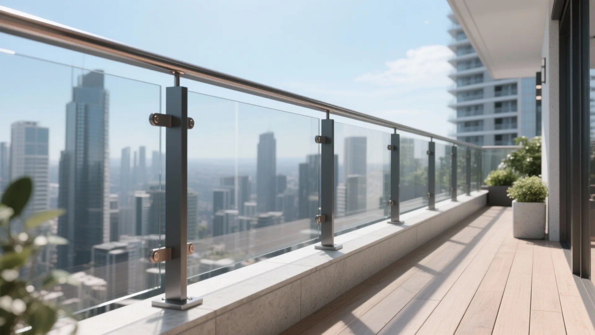 Glass + Aluminium Hybrid Balustrade