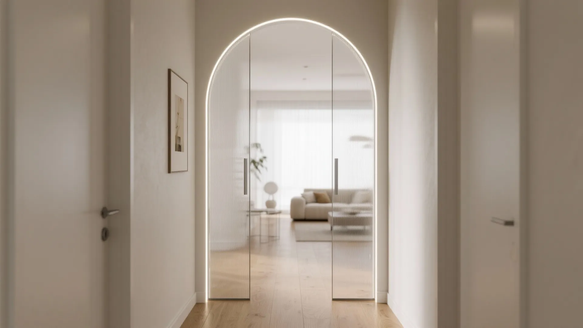 Frameless Glass Arch Portal