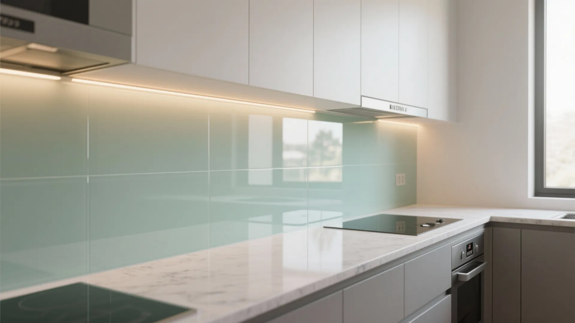 The Airy Feel of a Glass Backsplash