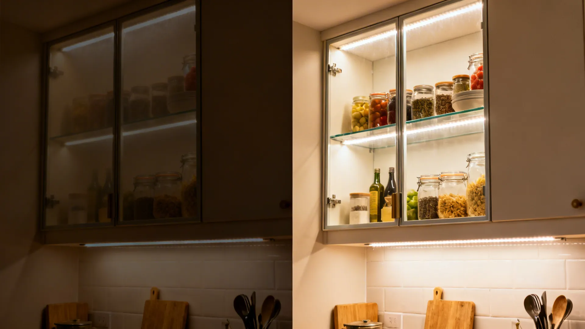 4) Glass Backs and Backlit Cabinets for Orientation