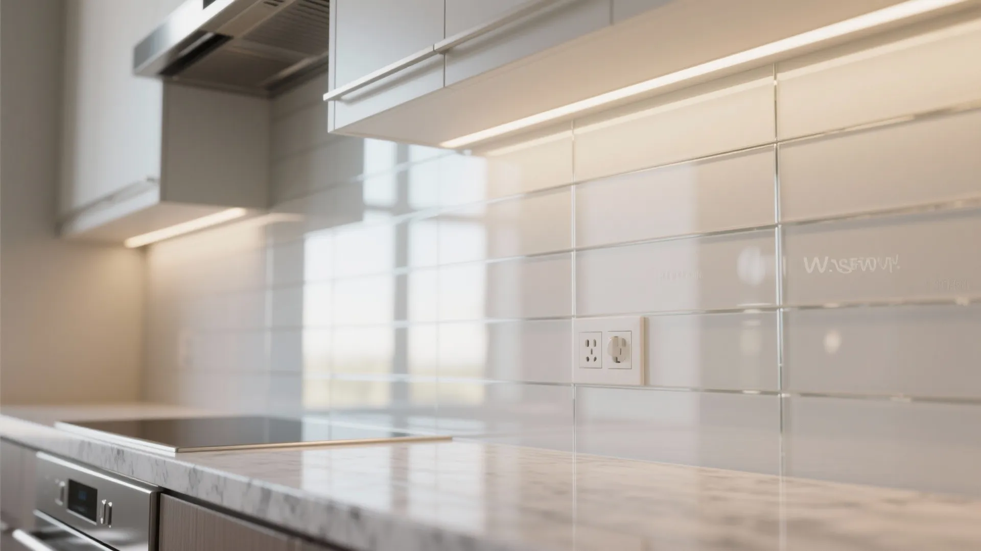 The Airy Glow of a Glass Backsplash
