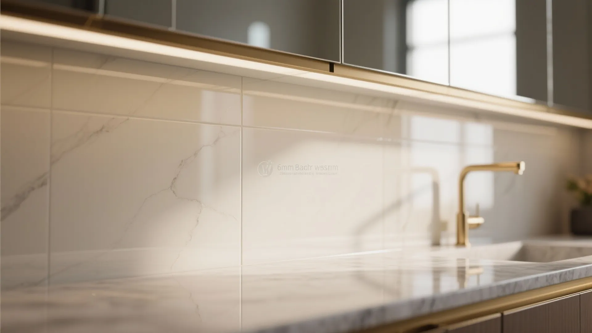 Glass backsplashes and reflective planes for light