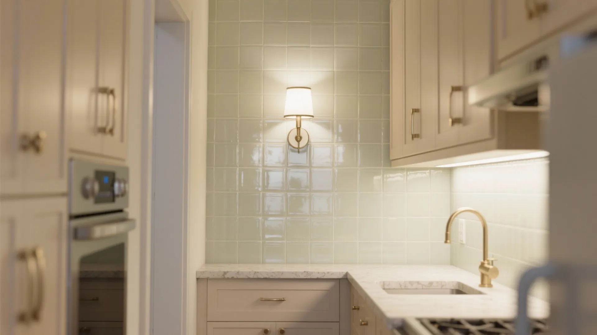 Glass-backed wall lights for airy brightness