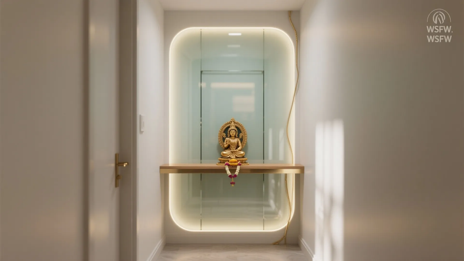 Glass Backdrop for Lightness and Serenity