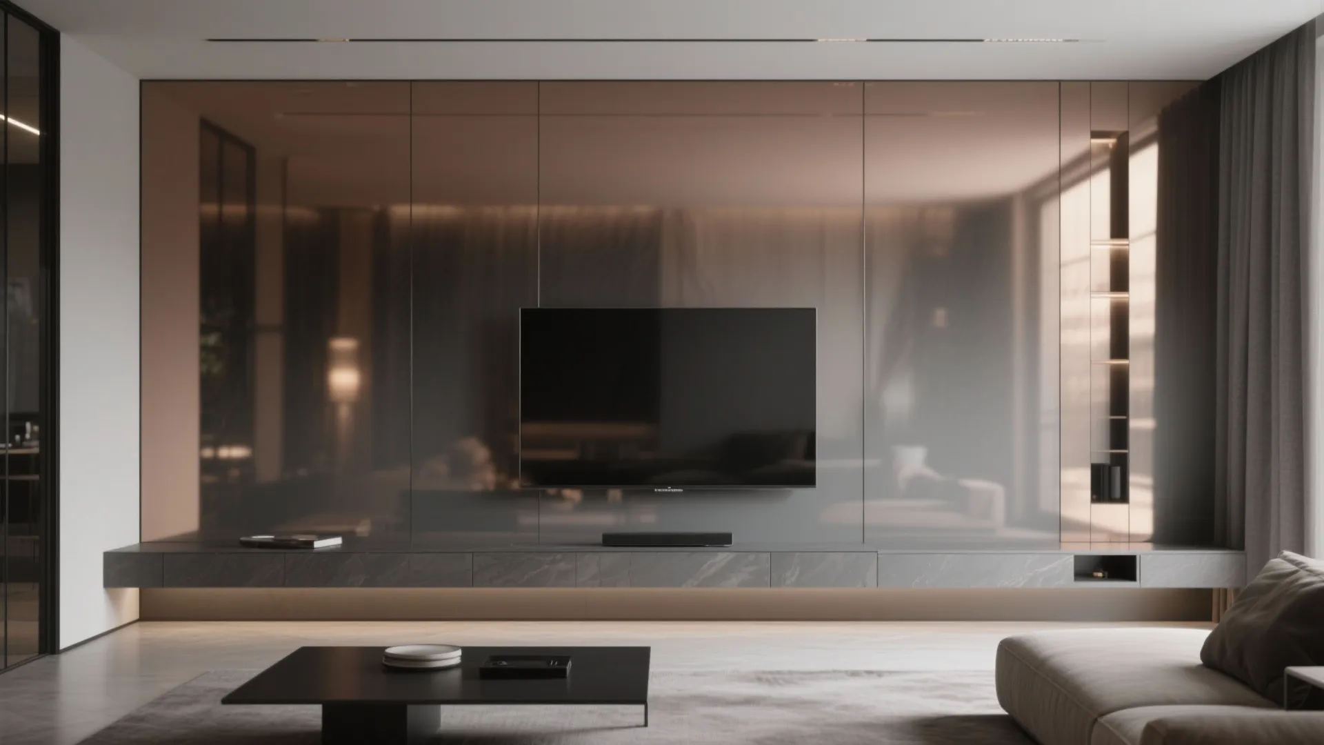 Glass or Mirror Backdrops to Add Depth