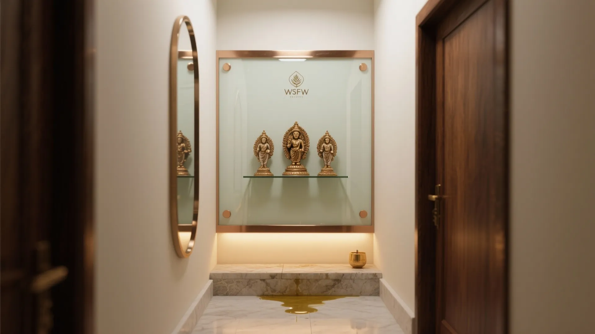 Back-Painted Glass or Mirror to Amplify Light