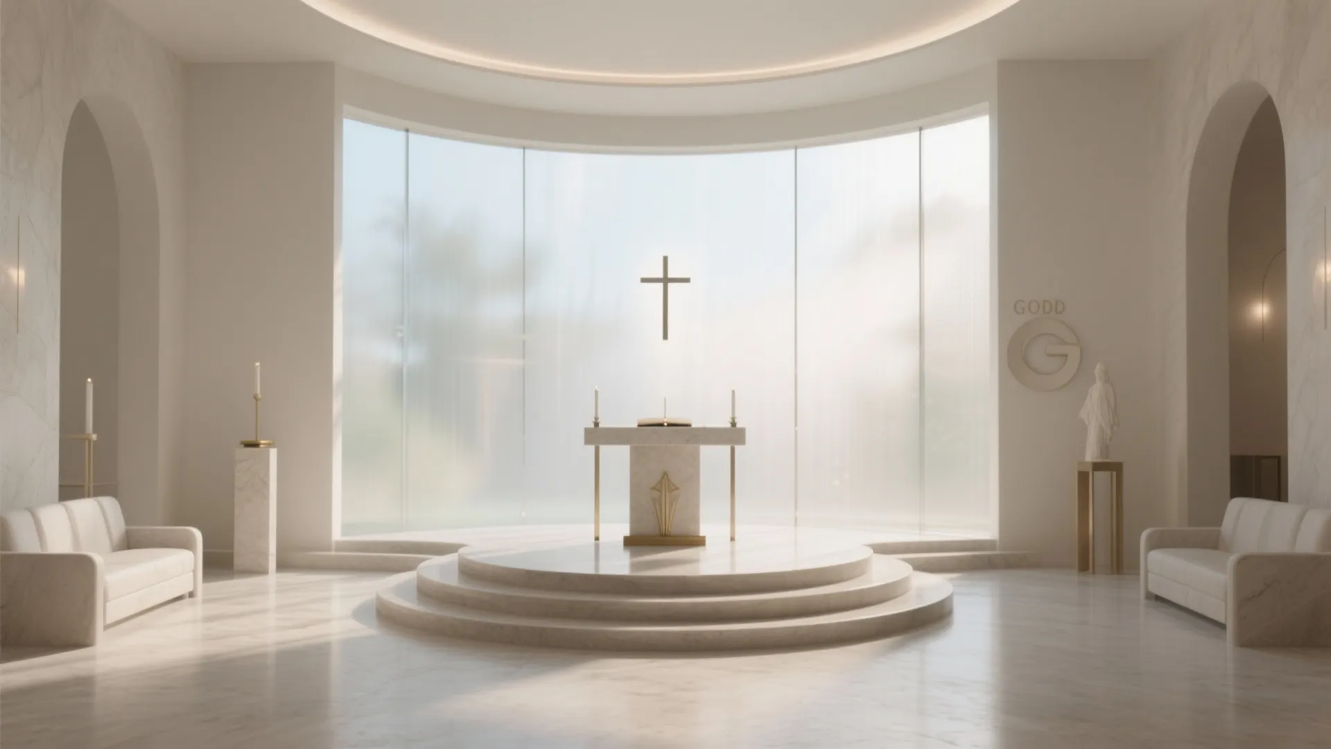 Glass Backdrop for Airy Elegance