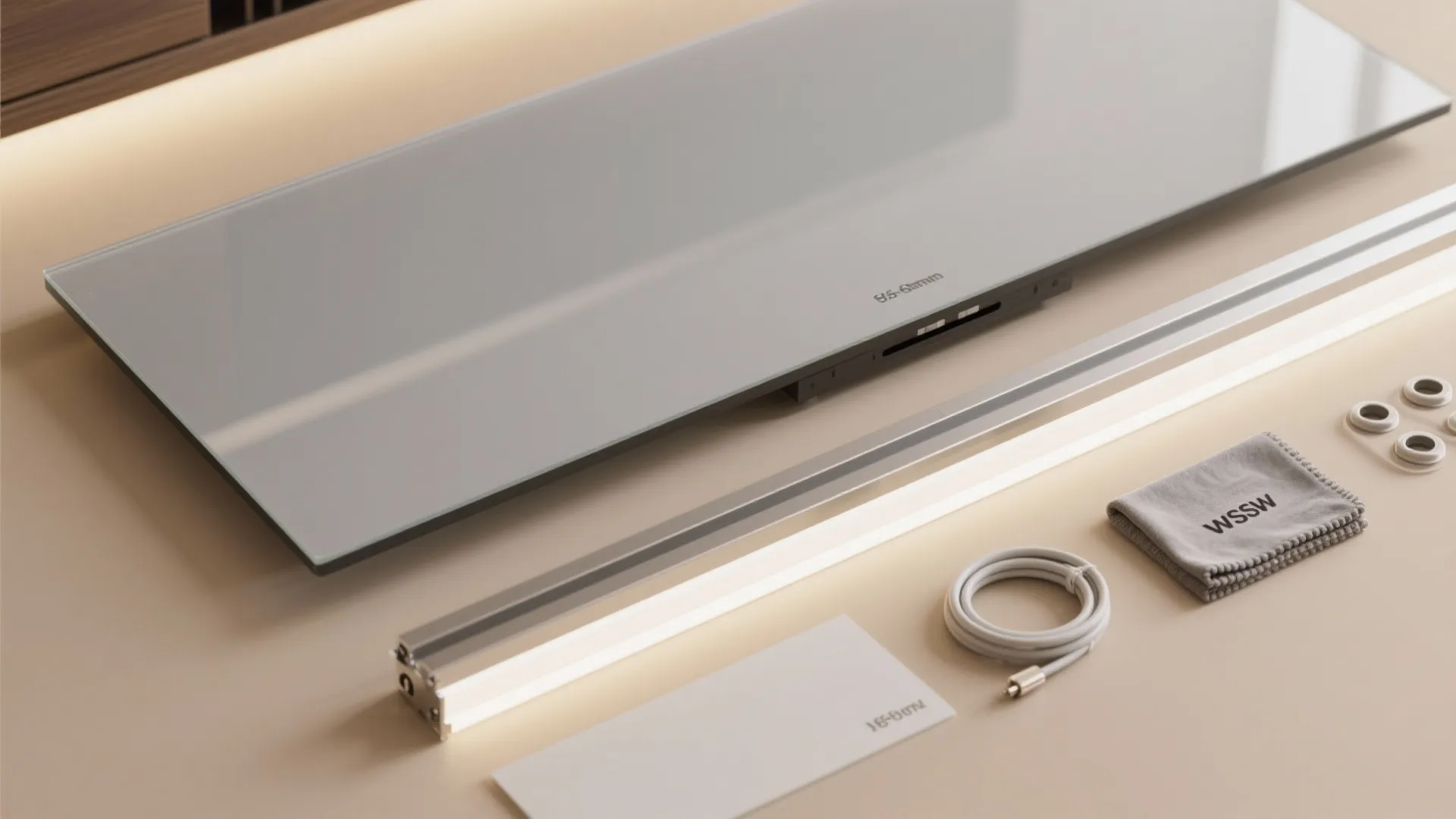 2) Glass or High-Gloss Backdrop for Light and Depth