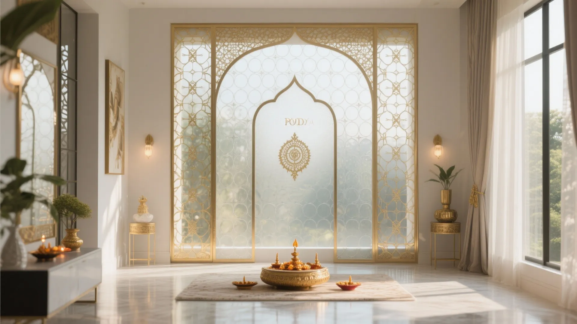 Glass Panel Backdrop for Light Flow