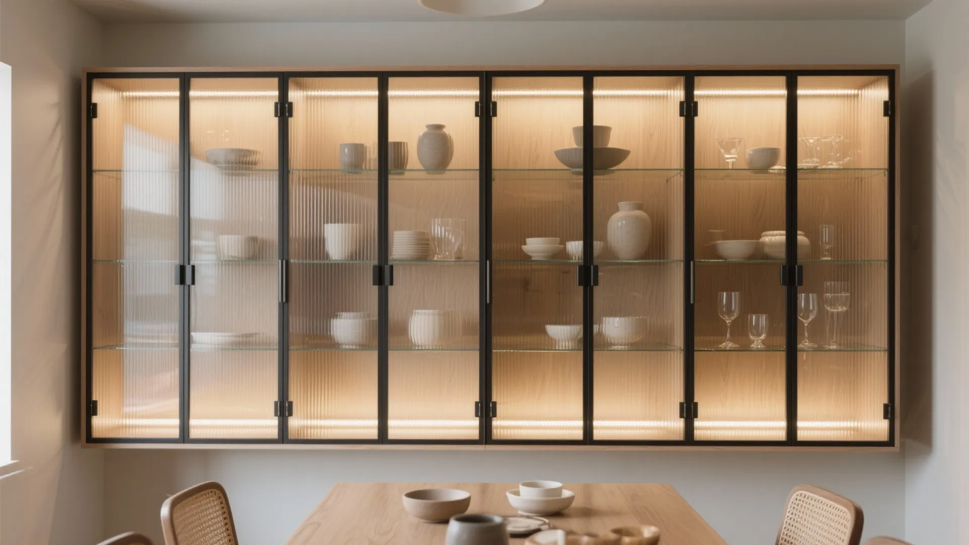 Glass-Front Display with Ambient Backlighting