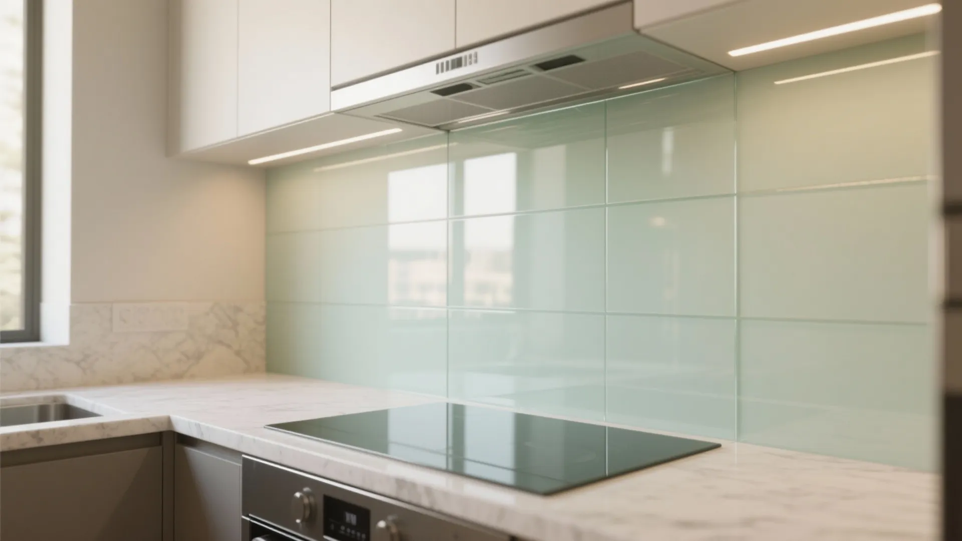The Airy Feel of a Glass Backsplash